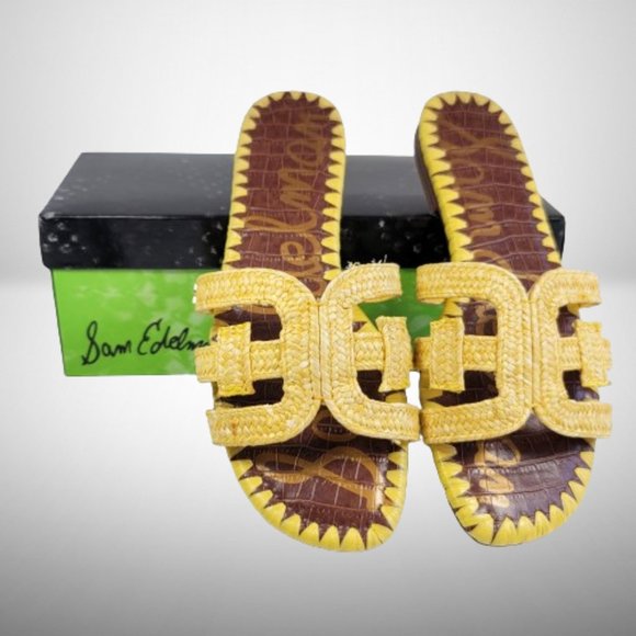 Sam Edelman New Women's Beckie 2 Slide Sandal Yellow - Size: 7.5 - Picture 11 of 11